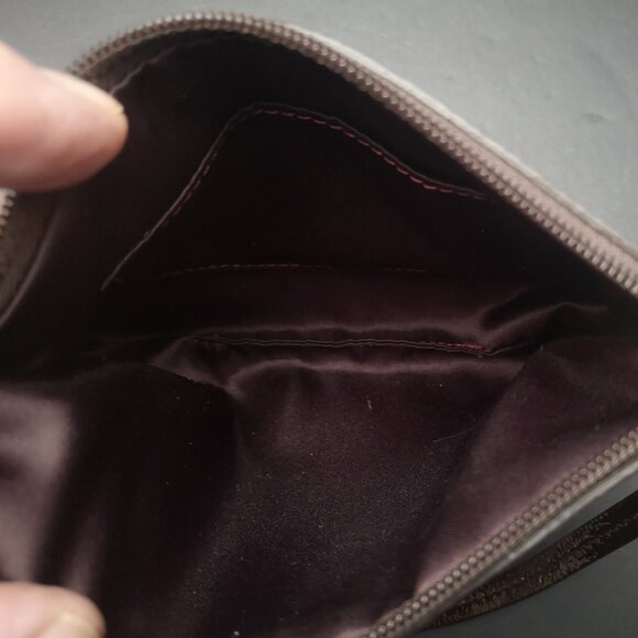 Coach Ashley Multi Colored Sateen Scarf Print w/ Patent Leather Trim Wristlet - Picture 4 of 6